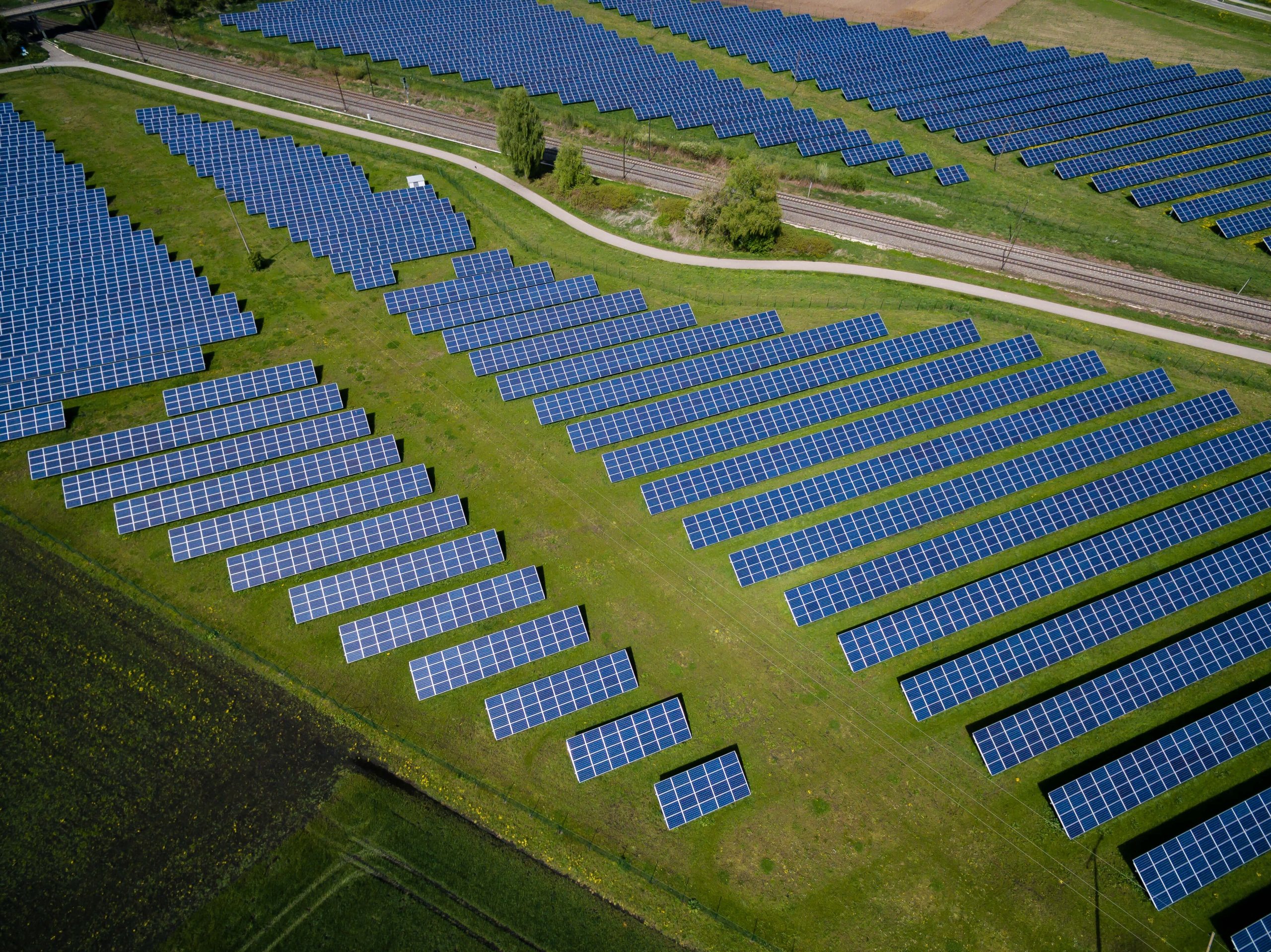 solar panel field