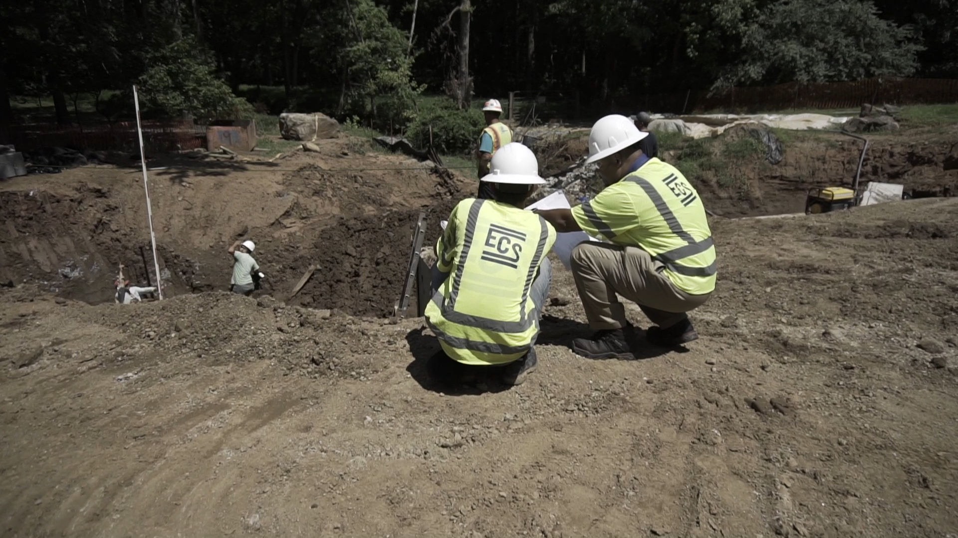 ECS staff on jobsite