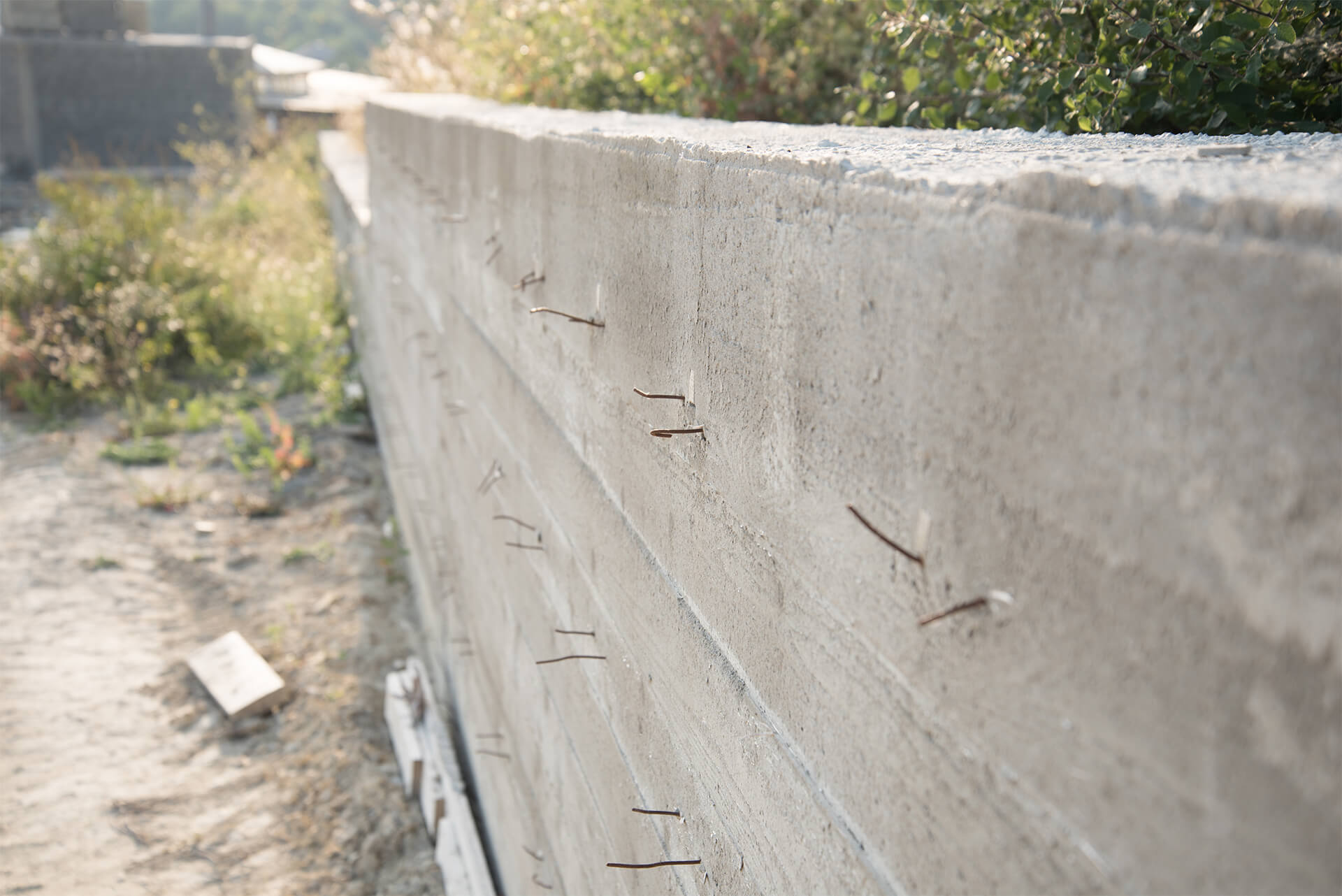 cement retaining wall