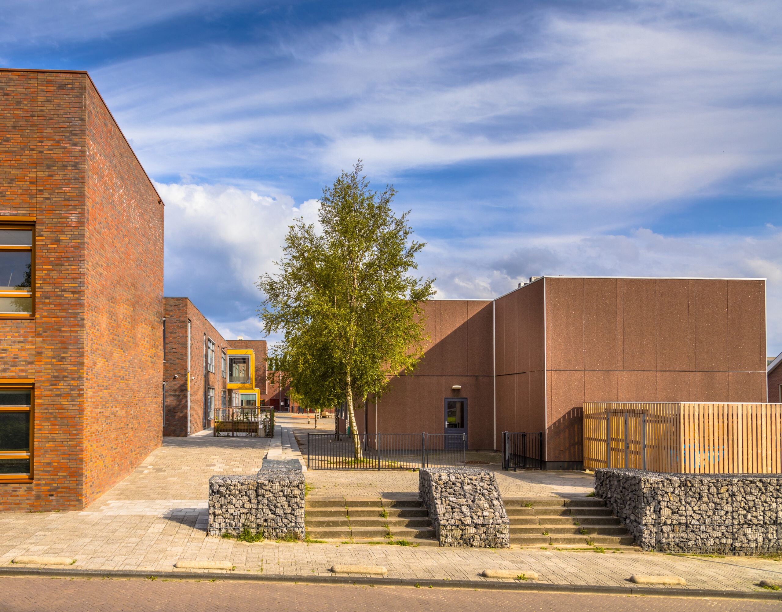 Modern schoolyard