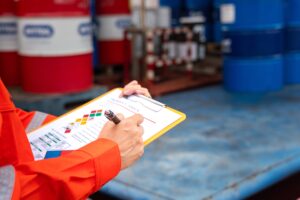 A,Worker,Is,Checking,On,The,Hazardous,Chemical,Material,Information A,Worker,Is,Checking,On,The,Hazardous,Chemical,Material,Information