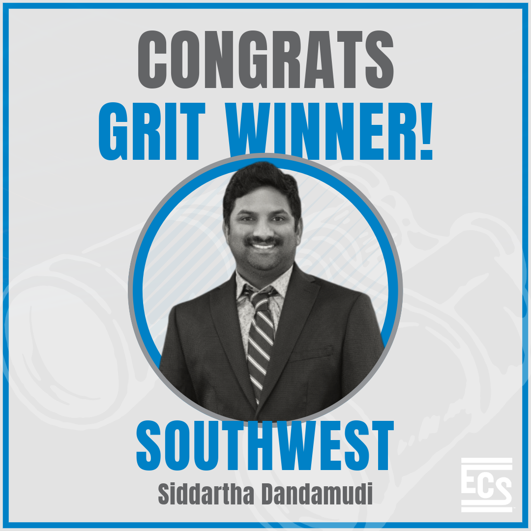 2026 GRITWinners Social 1080x1080 SW Congrats graphic for Siddartha Dandamudi