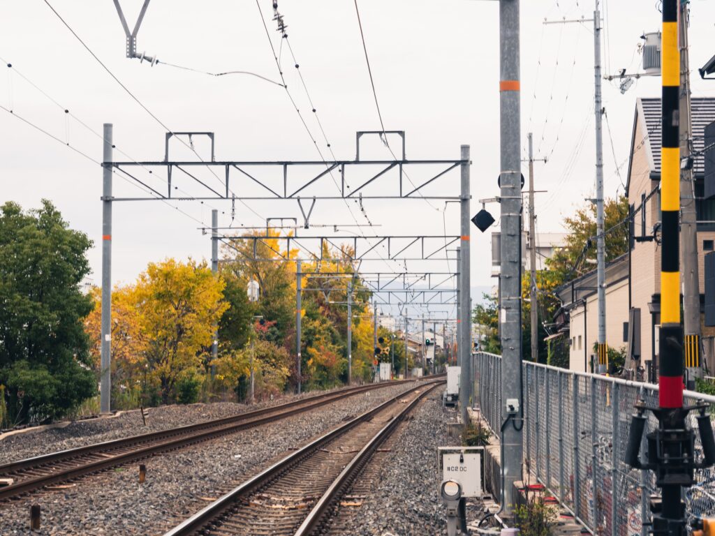 train tracks through suburban neighborhood on over 2026 03 16 01 21 56 utc