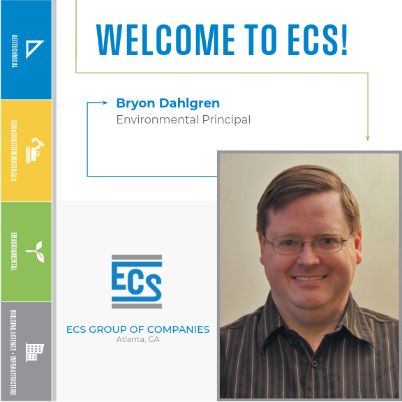 Welcome Graphic for Bryon Dahlgren. with ECS Logo in the bottom center and Bryon Dahlgren's Headshot in the bottom right.